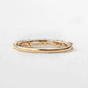 0.20 CTW Round Brilliant & Baguette Cut Half Eternity Wedding Band Mapple Gems